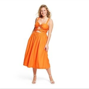 Fe Noel x Target cutout orange dress, NWT